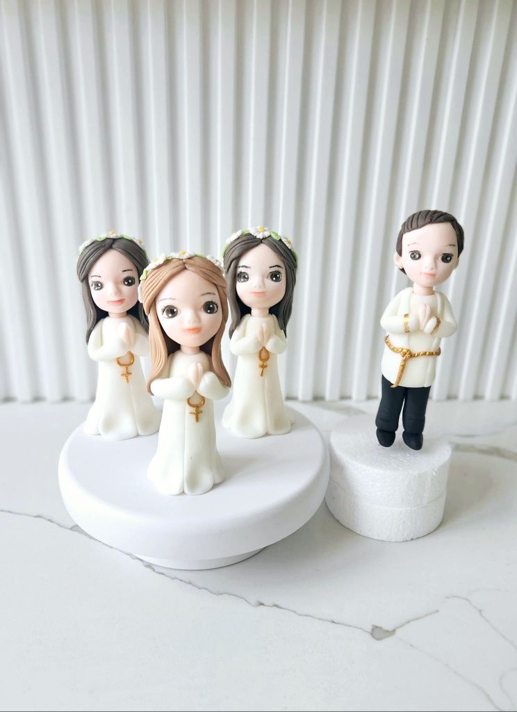 Dziewczynka komunijna na tort topper 3D urodziny