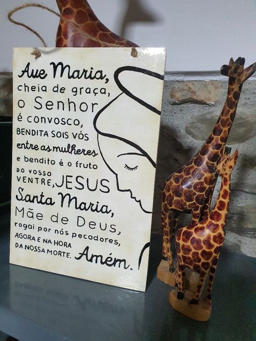 Placa decorativa de madeira