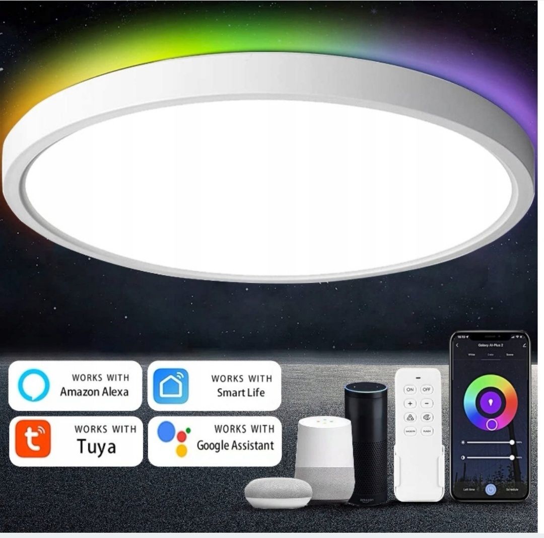 Lampa sufitowa plafon LED Alexa Smart
