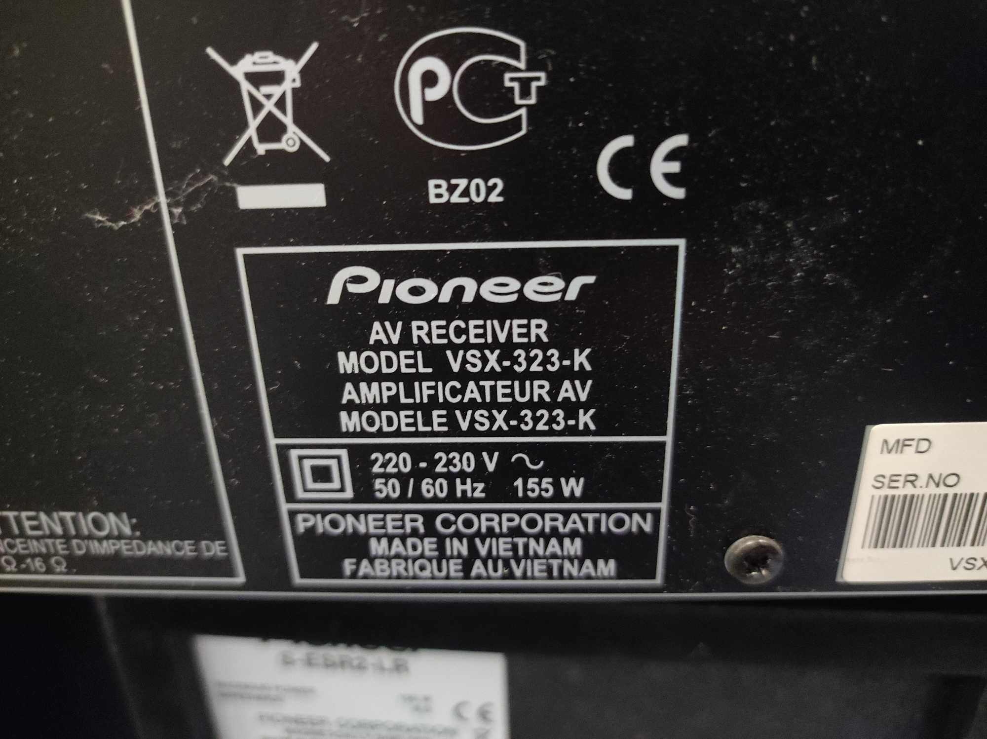 Amplituner + 5x głośniki Pioneer VSX-323-K