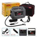 Компресор автомобільний "VOIN" VC-220 10А/25л/AC /DC/Автостоп (220V/12