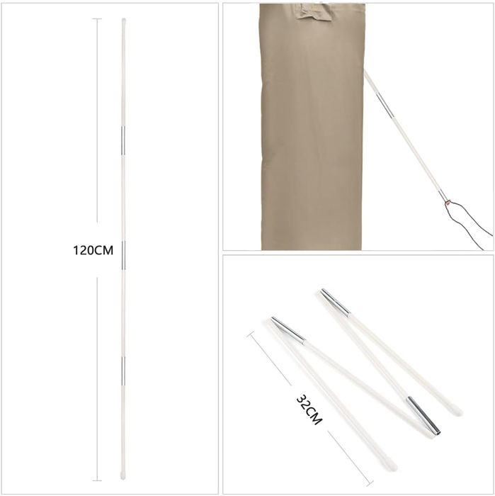 Sekey Pokrowiec na Parasol 160x62 Oxford 600D Wodoodporny UV Brąz