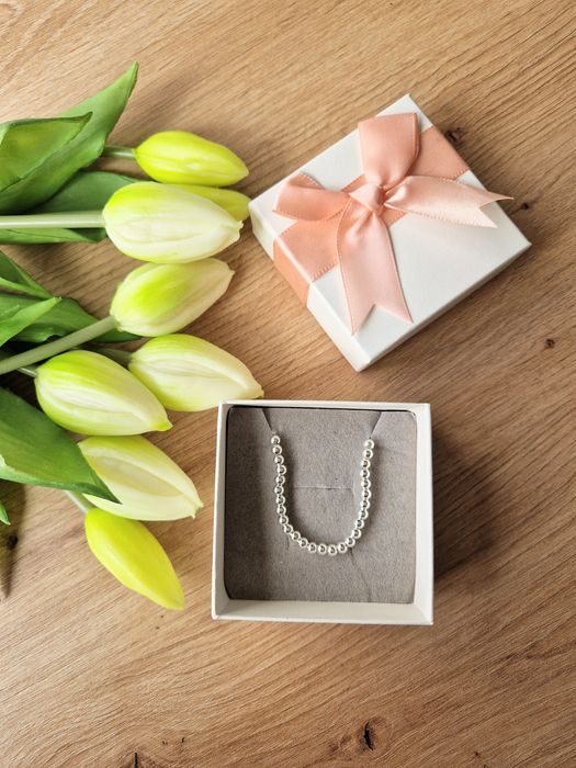 Bransoletka 925 srebrna posrebrzana nowa pudełko prezentowe prezent