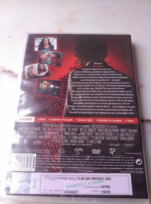 DVD A Face Oculta de Mr. Brooks (selado)