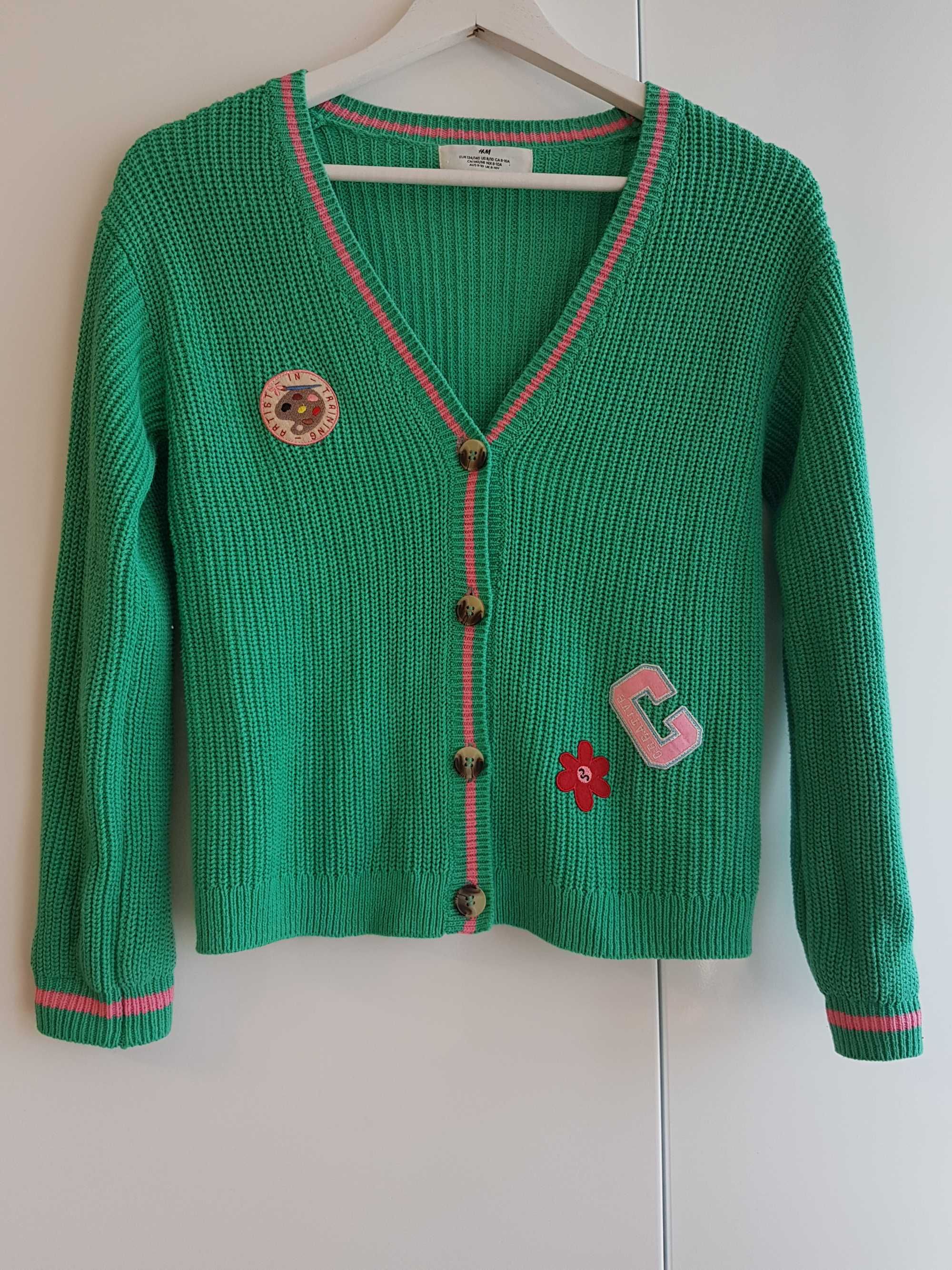 Nowość 2024:) zapinany sweterek oversize H&M roz 134/140