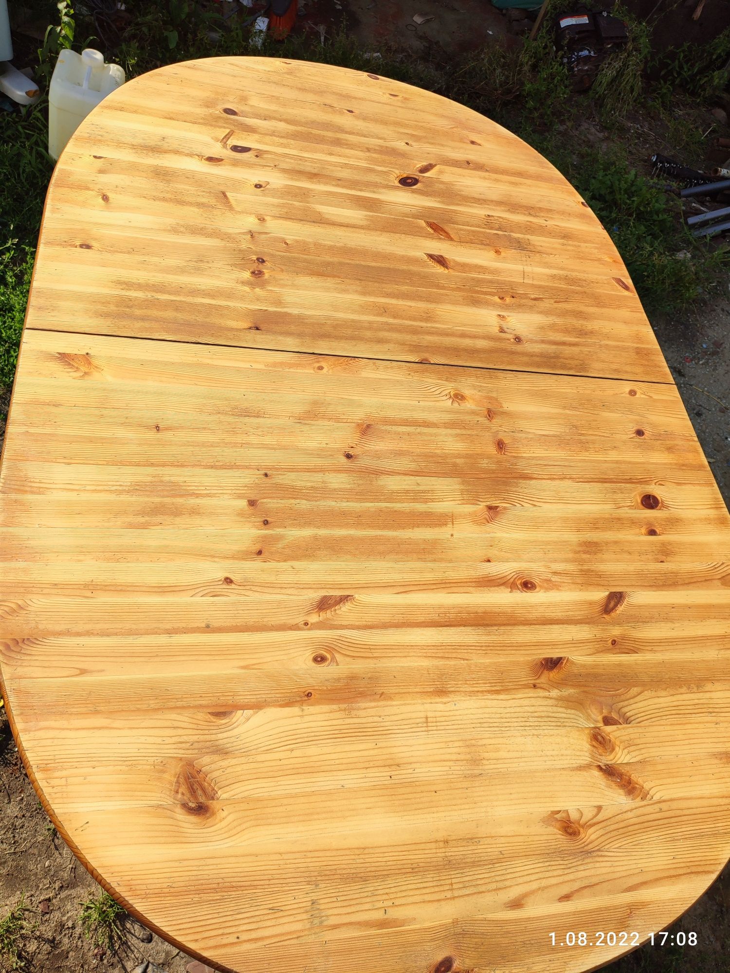 Stół drewniany owalny