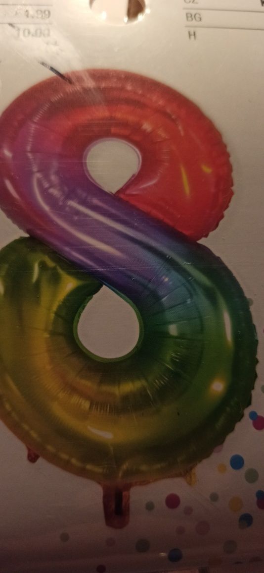 Balon cyfa cyfry Rycerka duży 80cm