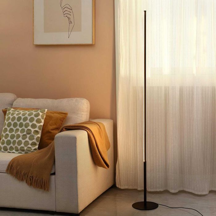 EDISHINE Lampa Podłogowa LED 3000K, 147 cm, ściemniana
