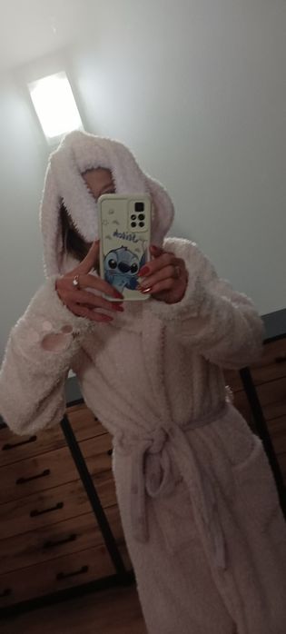 Szlafrok miś miękki futerko uszka