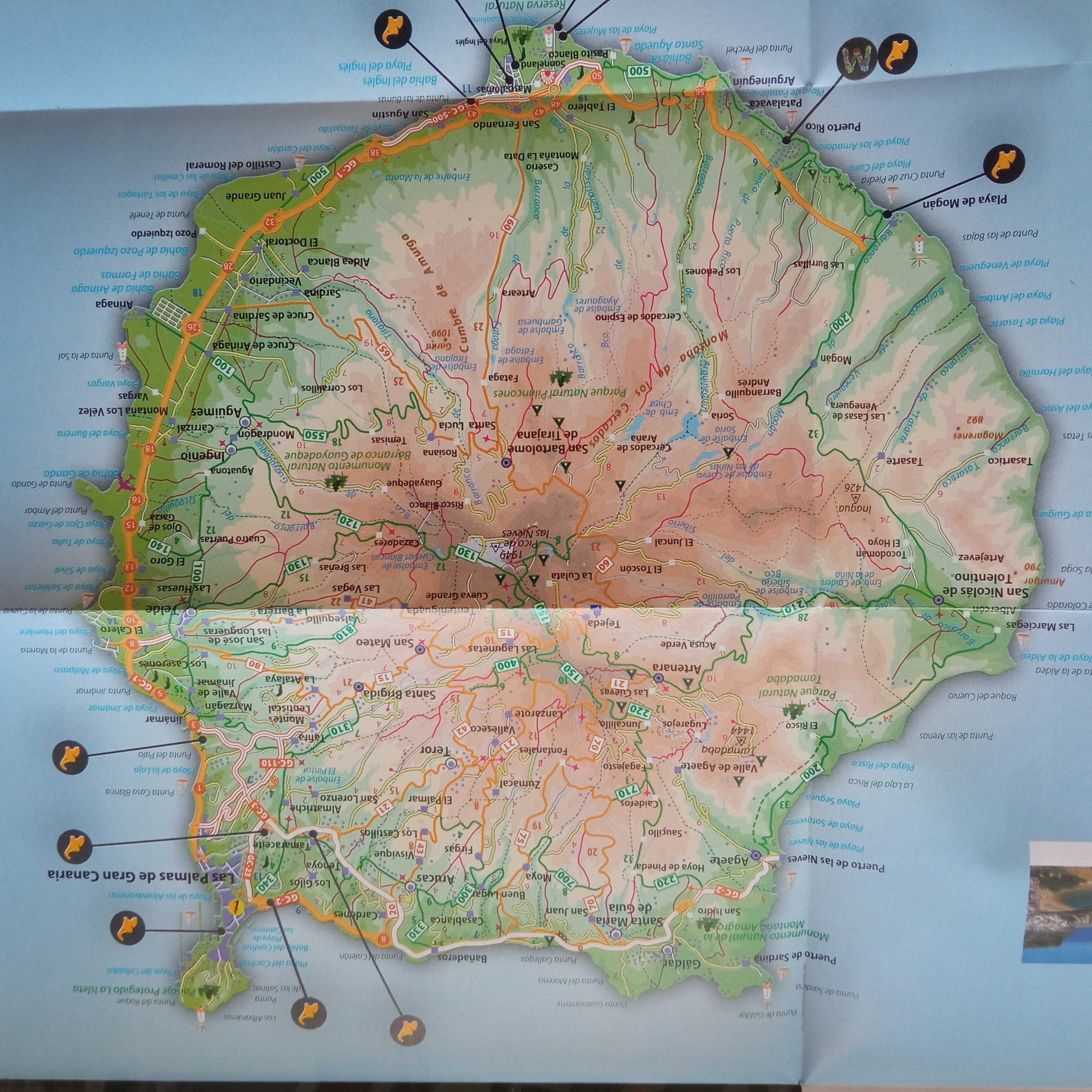 Mapa Gran Canaria + Puerto Rico