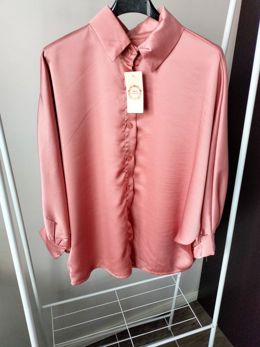 Koszula włoska  satynowa nietoperz uni L-3XL