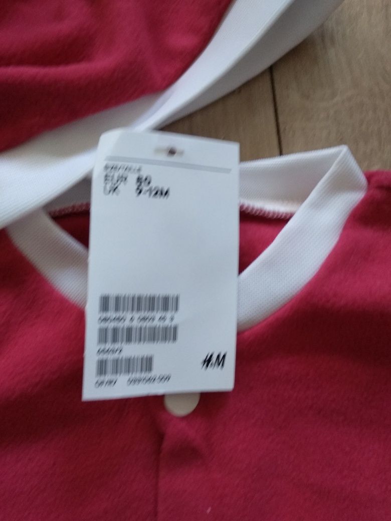 NOWY pajacyk H&M polarowy sesja zdjęciowa świąteczna Mikołaj 80