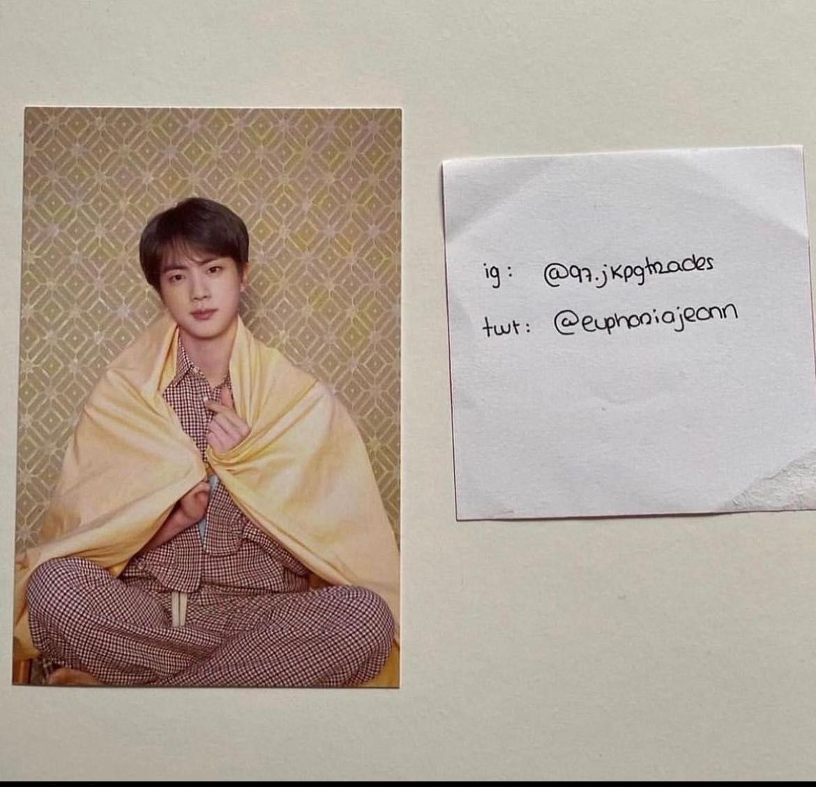 Postcards oficiais de BTS MOTS Persona