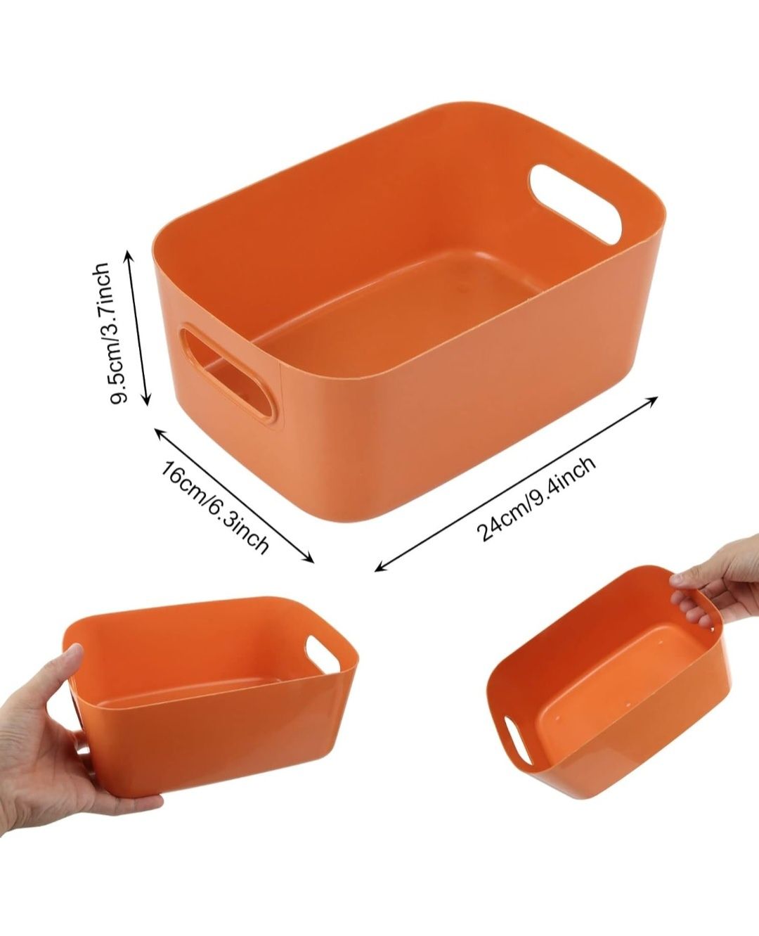 6szt ASelected Plastikowe pudełka do przechowywania  24 x 16 x 9