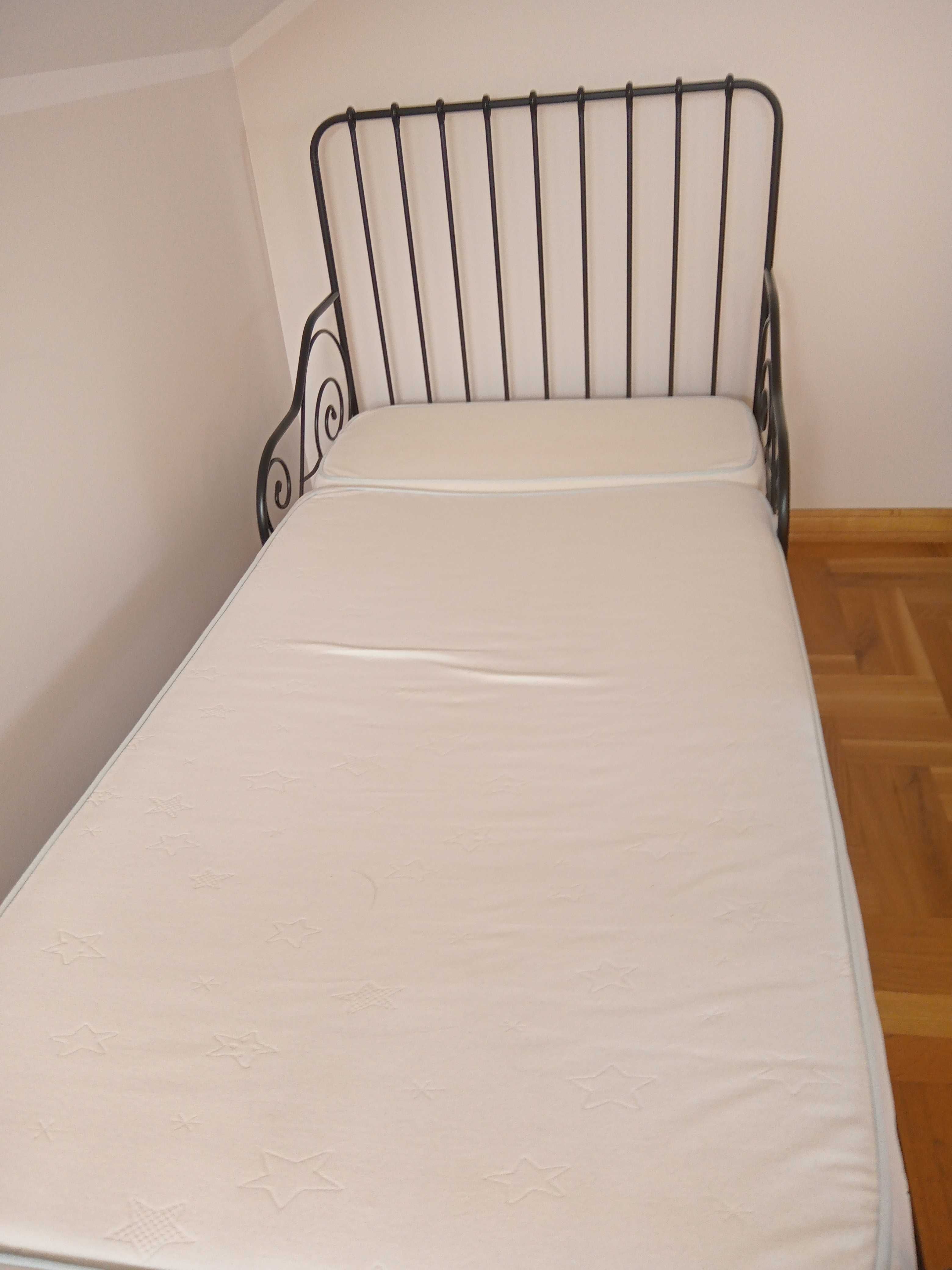 Łóżko Minnen IKEA + stelaż+ materac