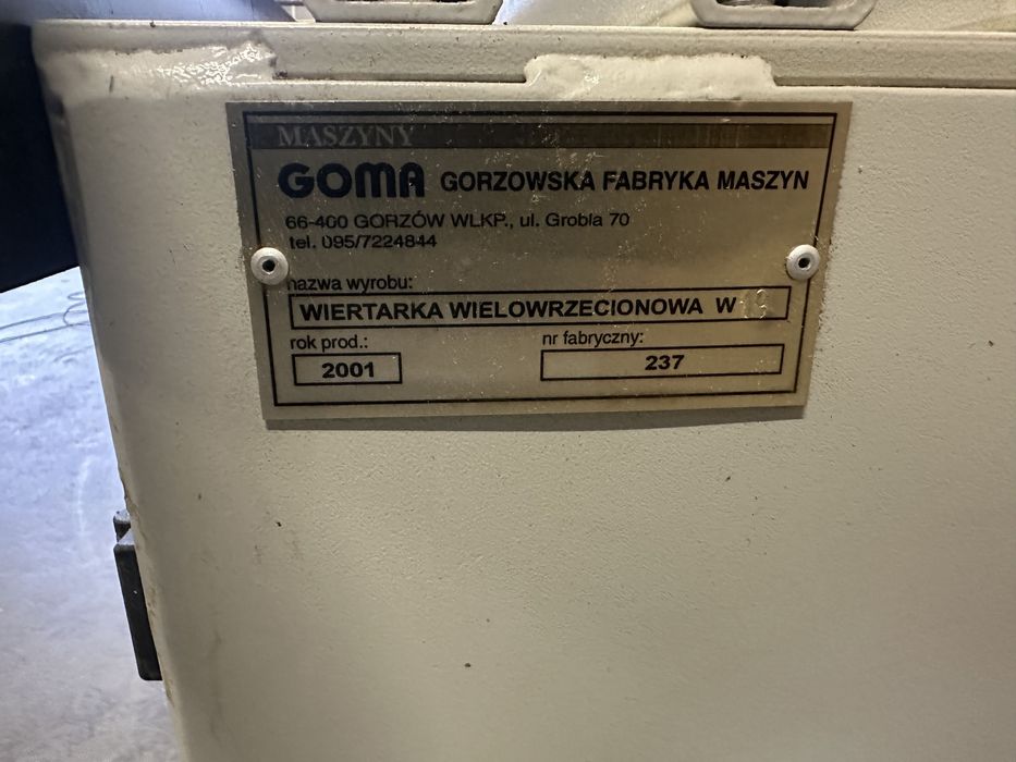 wiertarka wielowrzecionowa GOMA W19 r.prod 2001