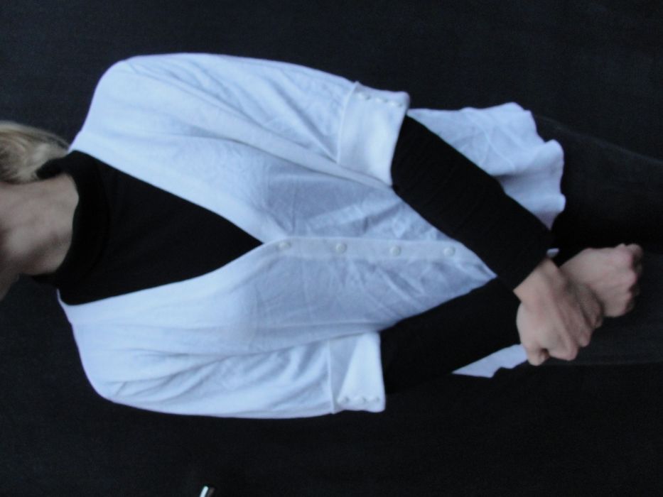 Кофта кардіган рукав 3/4 білосніжна