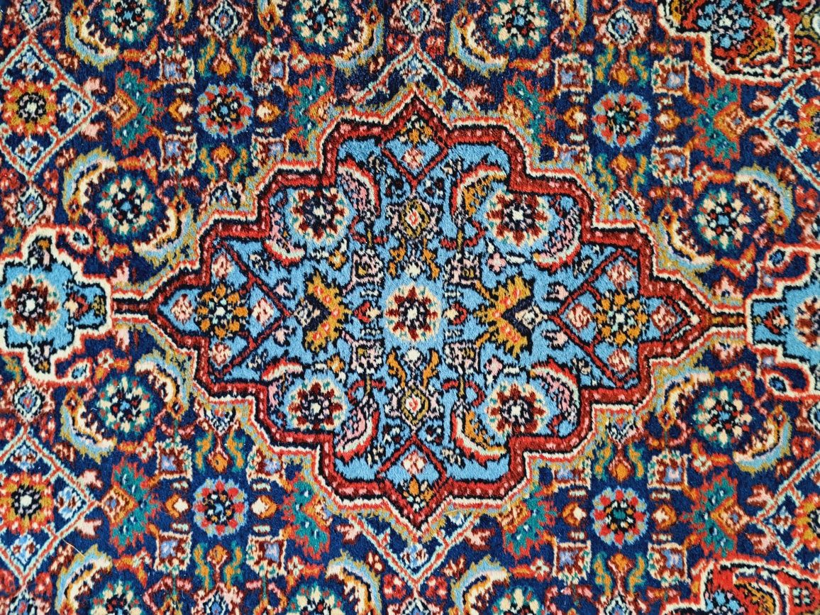 Przepiękny ręcznie tkany wełniany chodnik Bidjar 75x315cm jak nowy!