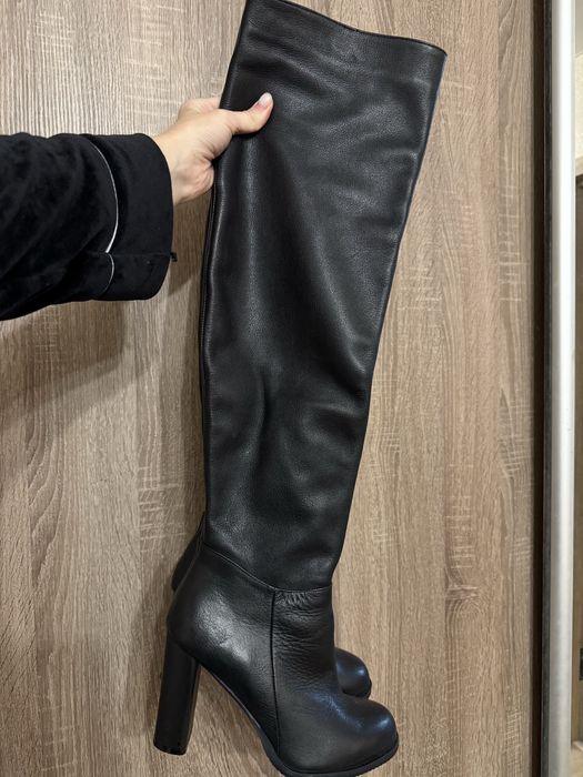 Високі чоботи , італійська шкіра , 39 розмір