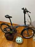 Bicicleta dobrável  btwin fold 120 +cesto, capacete, cadeado e bomba
