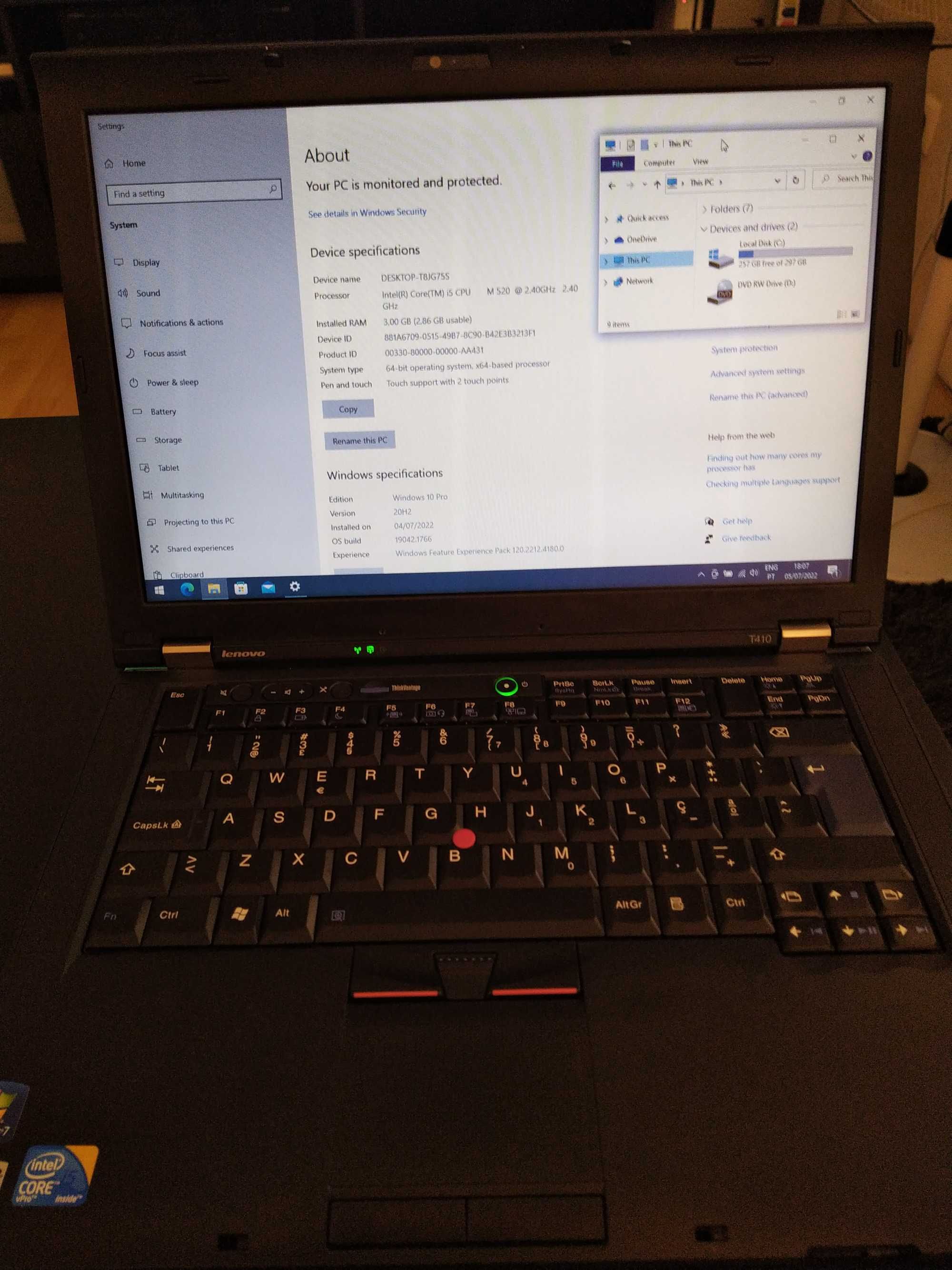 IBM Lenovo T410 Usado