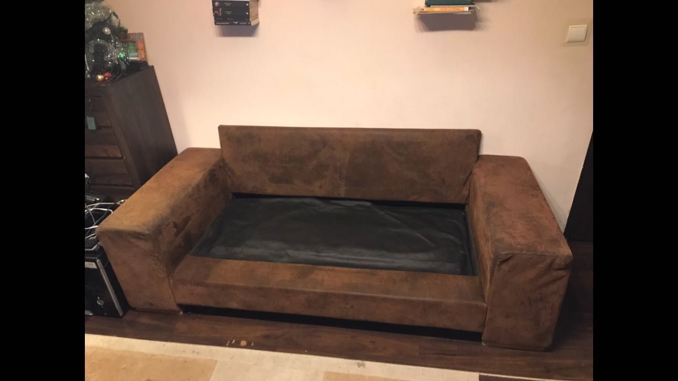 sofa pokojowa rozkładana z fotelem