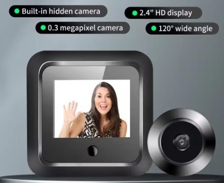 Campainha Digital com Câmara | Olho Mágico Inteligente 2.4” HD