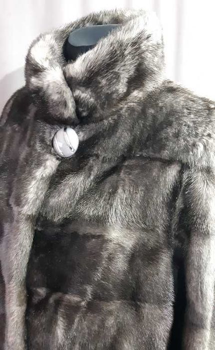 Шуба норковая серая