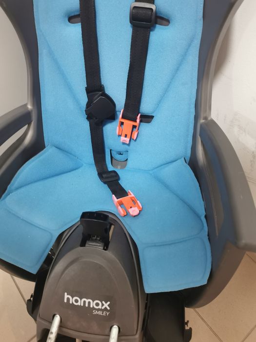 Fotelik rowerowy Hamax Smiley 2 x baza mocowanie