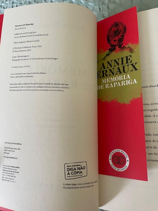 Livro “Memória de Rapariga”