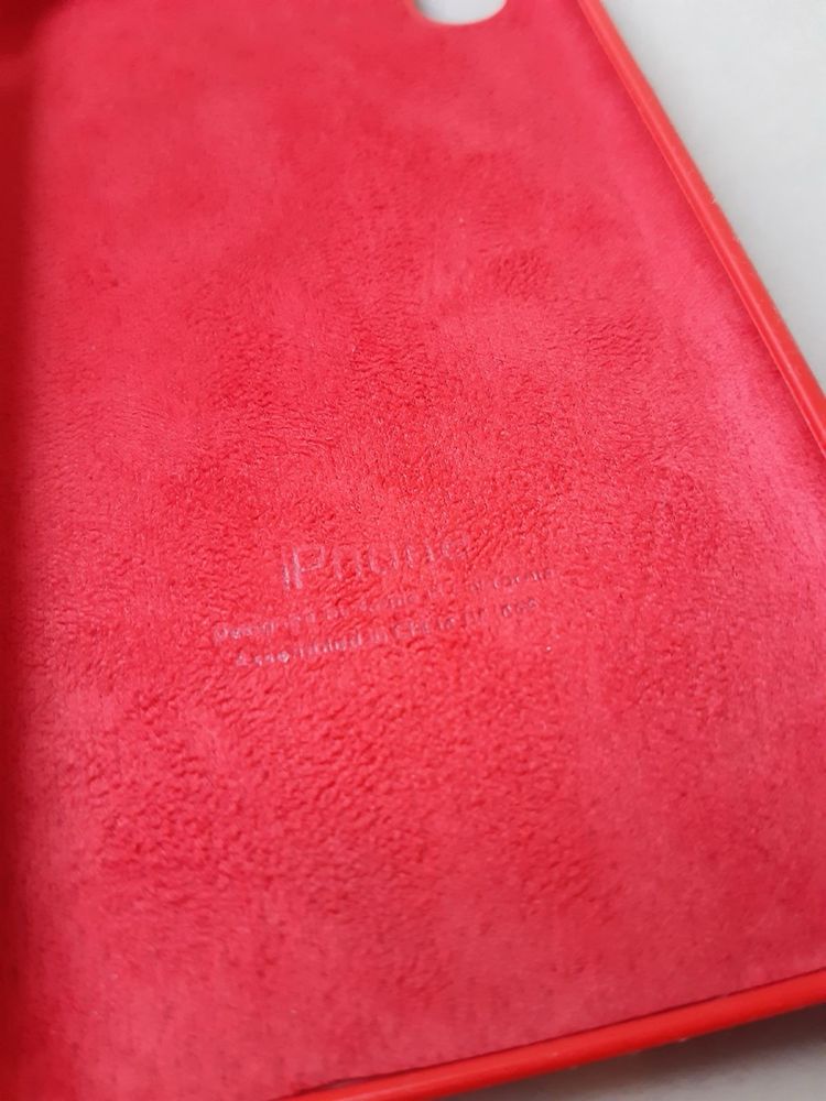 Бампер Apple iPhone XR. Чехол. Красный. Розовый. С микрофиброй