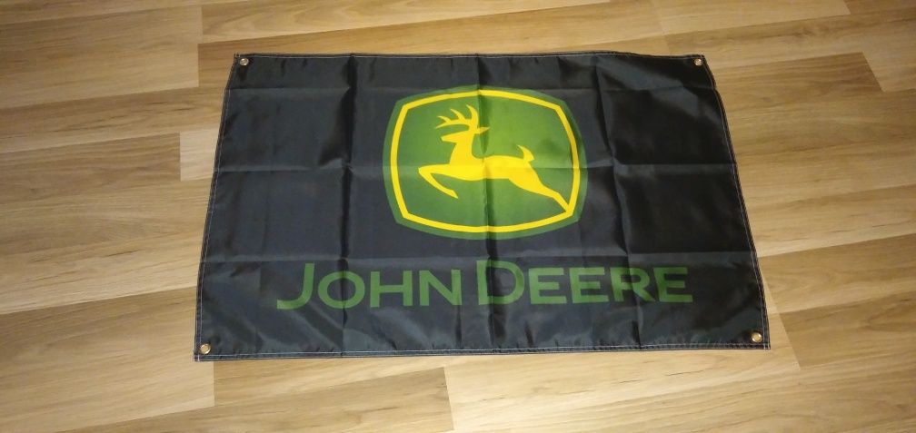 Baner plakat materiał John Deere 90x60cm