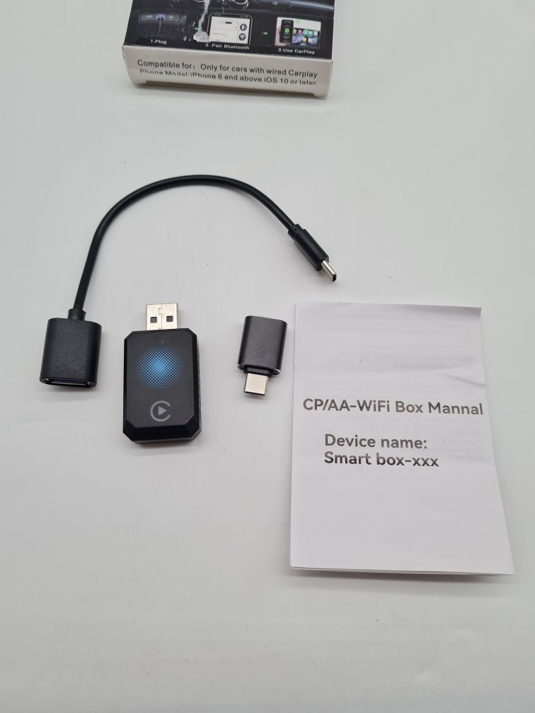 Bezprzewodowy adapter CarPlay USB do samochodu z CarPlay Android iOS
