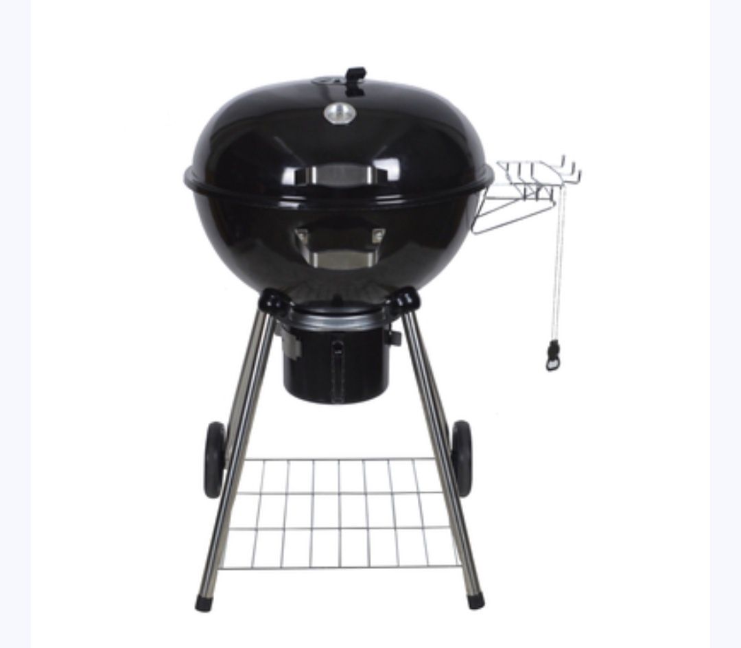 Grill węglowy okrągły z pokrywą Comfort Living ruszt 54 cm