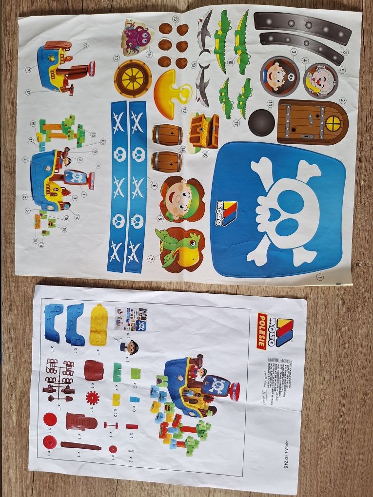 Statek, łódź Wader Polesie, nowe naklejki!