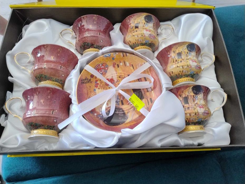 Zestaw Filiżanek do herbaty Gustav Klimt Pocałunek