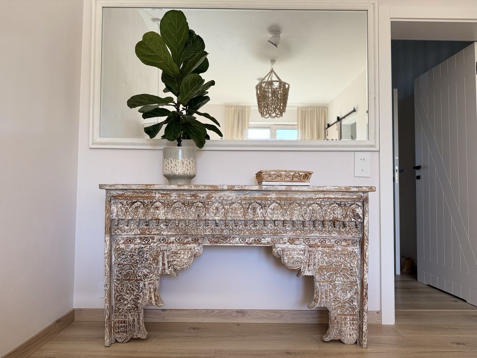 Rzezbiona konsola drewniana 150cm unikat