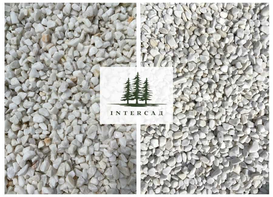 Крихта мармурова Біла 25 кг Тасос/Доломіт фракції 5/10мм, 10/25мм