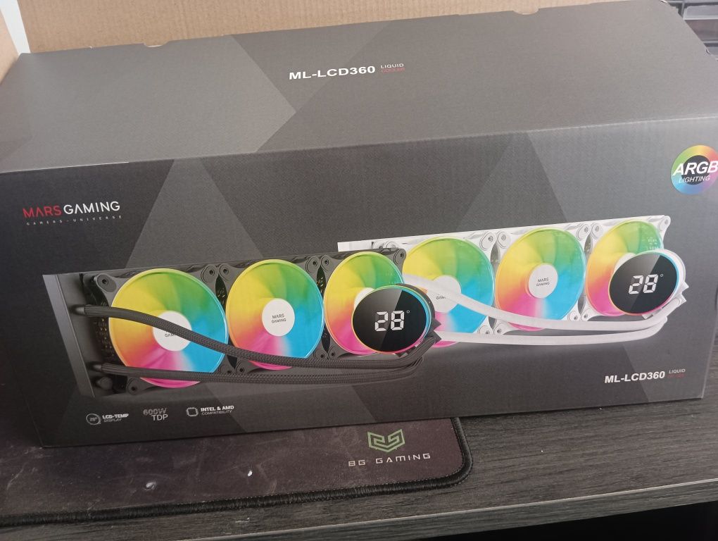 Water cooler ML-LCD360 Mars Gaming (LEDs avariados)