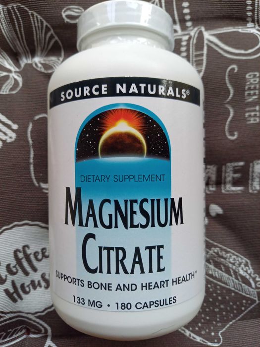 Магній цитрат магний magnesium citrate now foods solaray life source