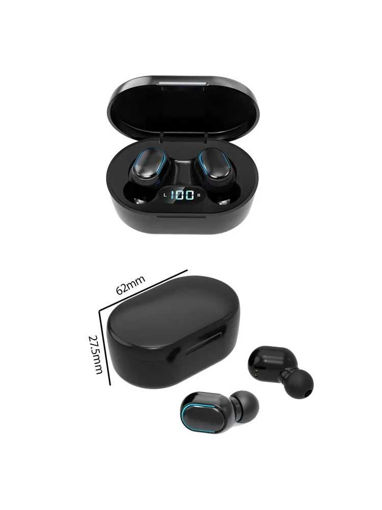Słuchawki douszne Bluetooth 50 inteligentny wyświetlacz cyfrowy