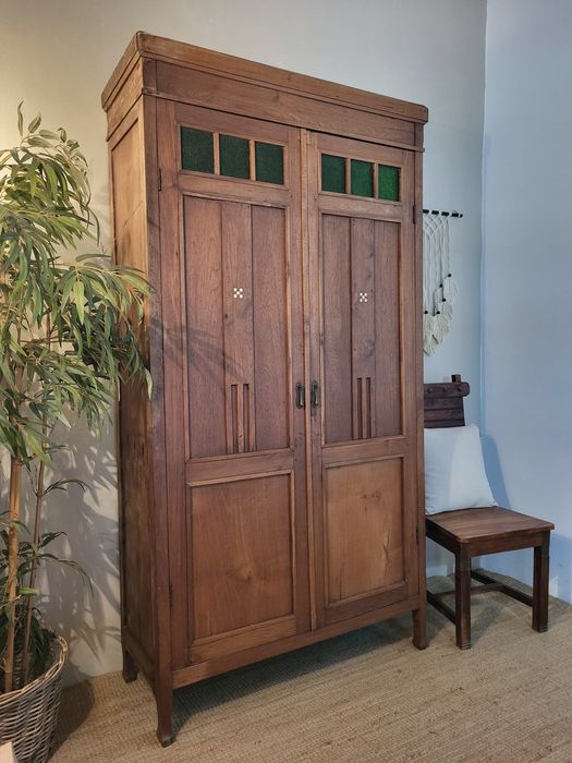 armario, estante, roupeiro, arrumação, prateleiras, indiano, rustico