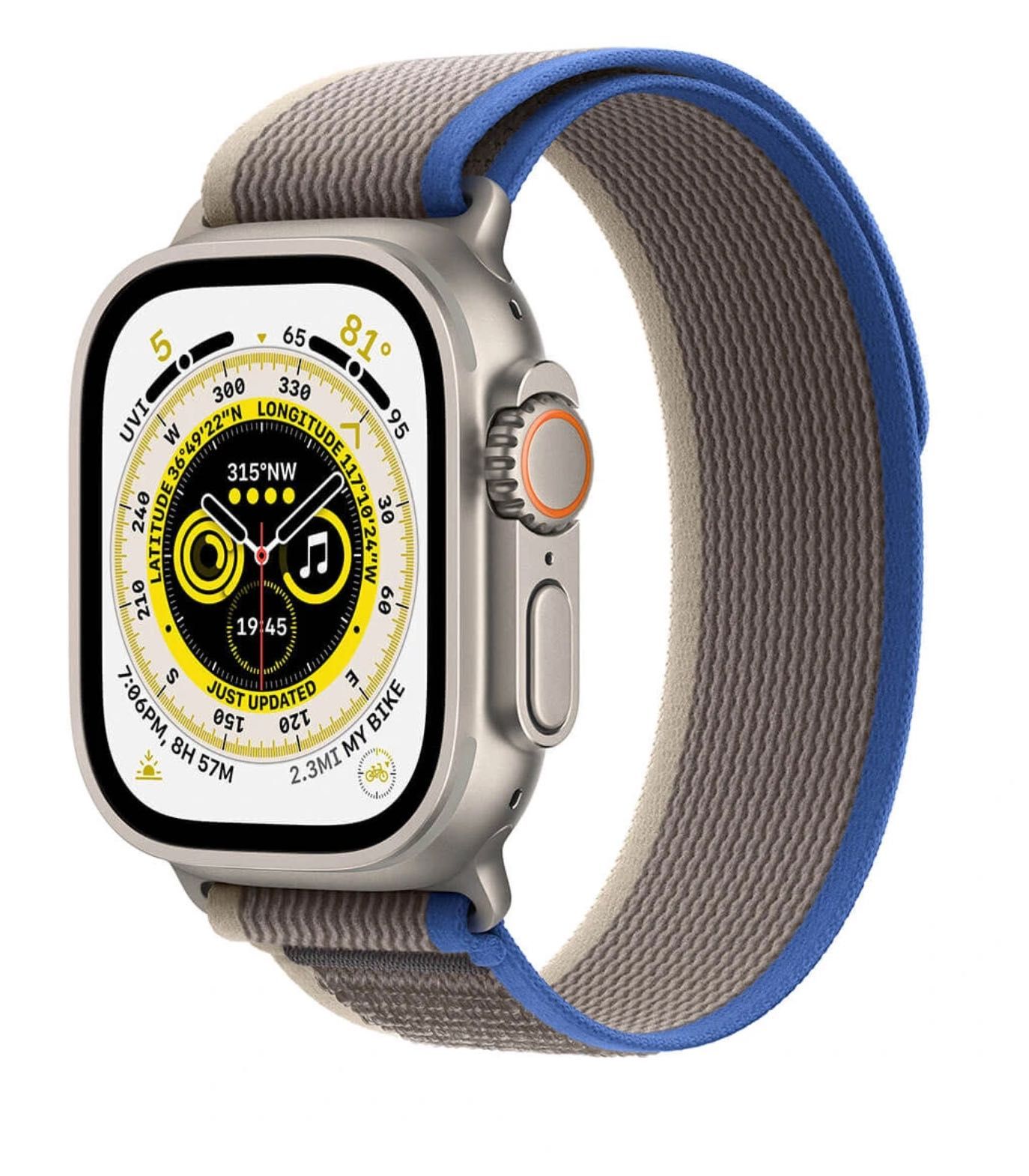 Nowy Apple Watch Ultra 49mm Cellular Tytanowy z opaską Trail Loop M/L