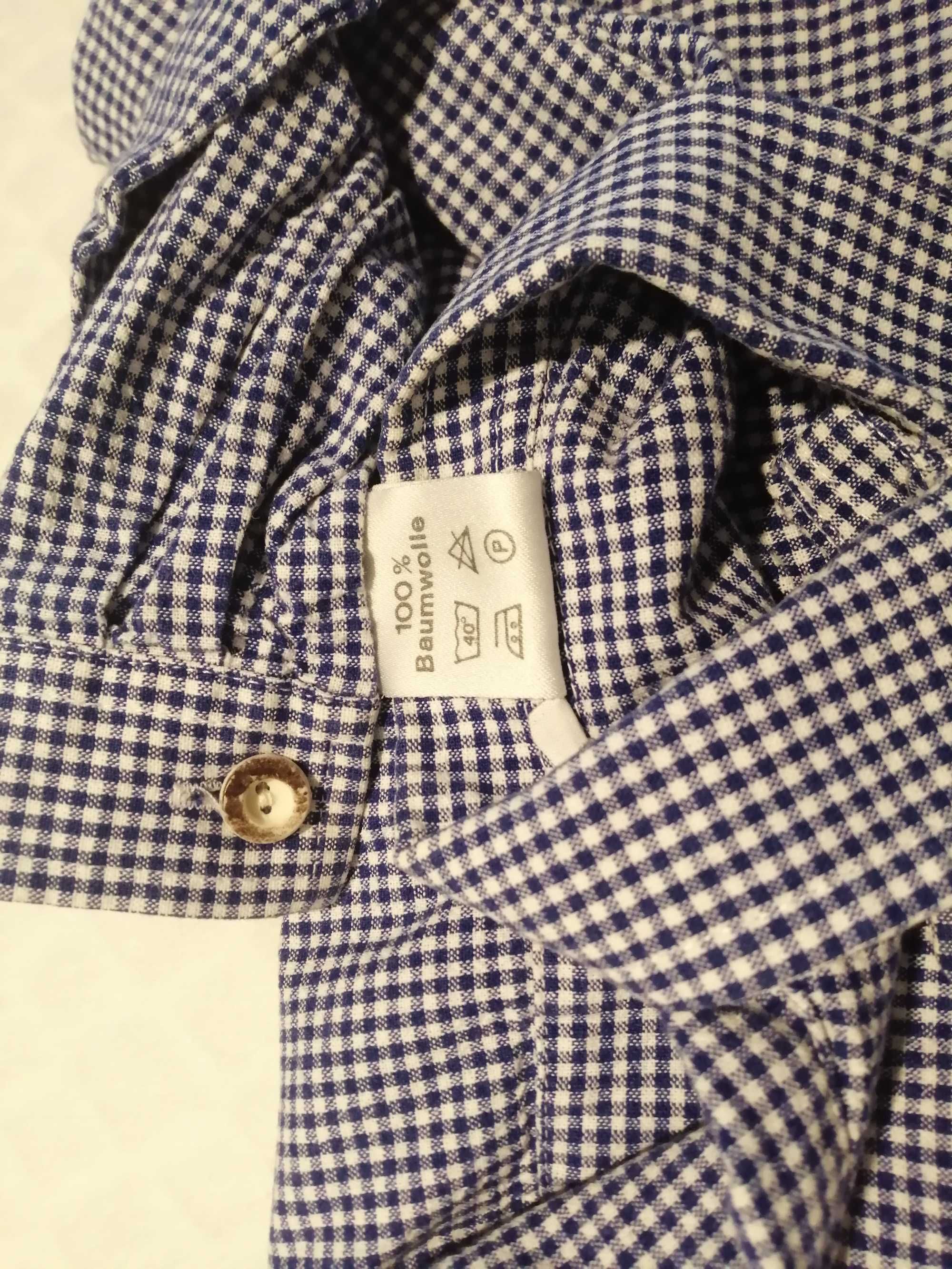 Koszula chłopięca, rozpinana, długi rękaw, 104, kratka (Odzież)
