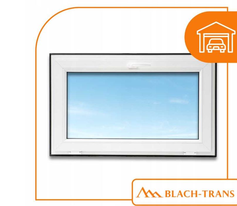 Okno PCV 100x60 Gospodarcze Piwniczne Garażowe Uchylne 1000x600 Białe