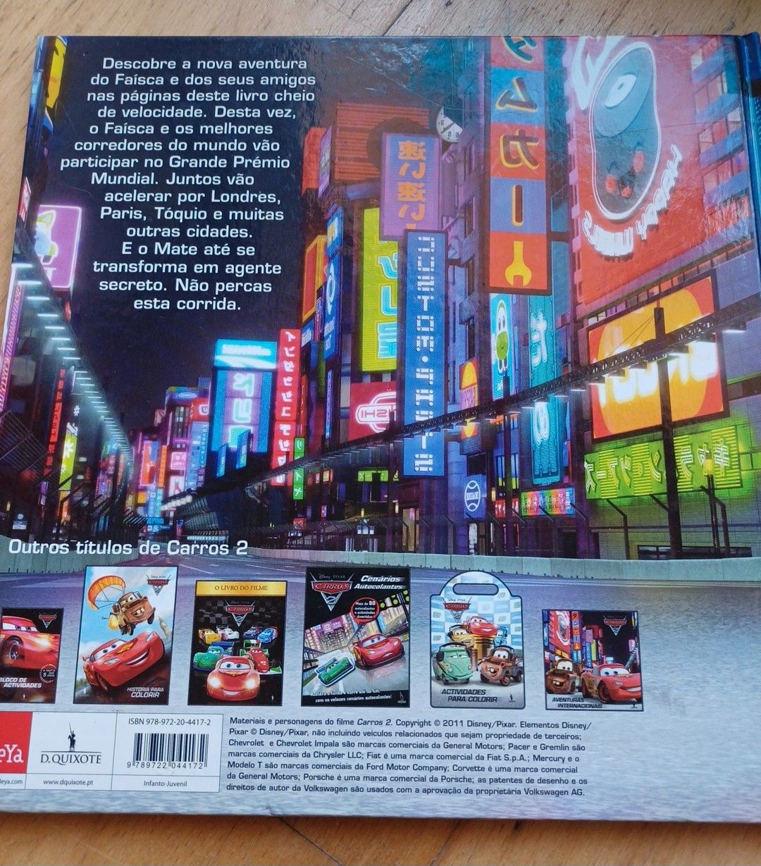 Livro Carros faisca mcqueen aventuras internacionais