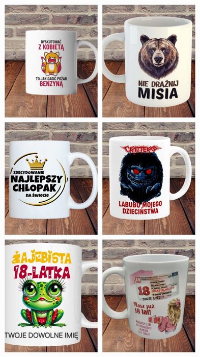 Kubki z nadrukiem i napisami