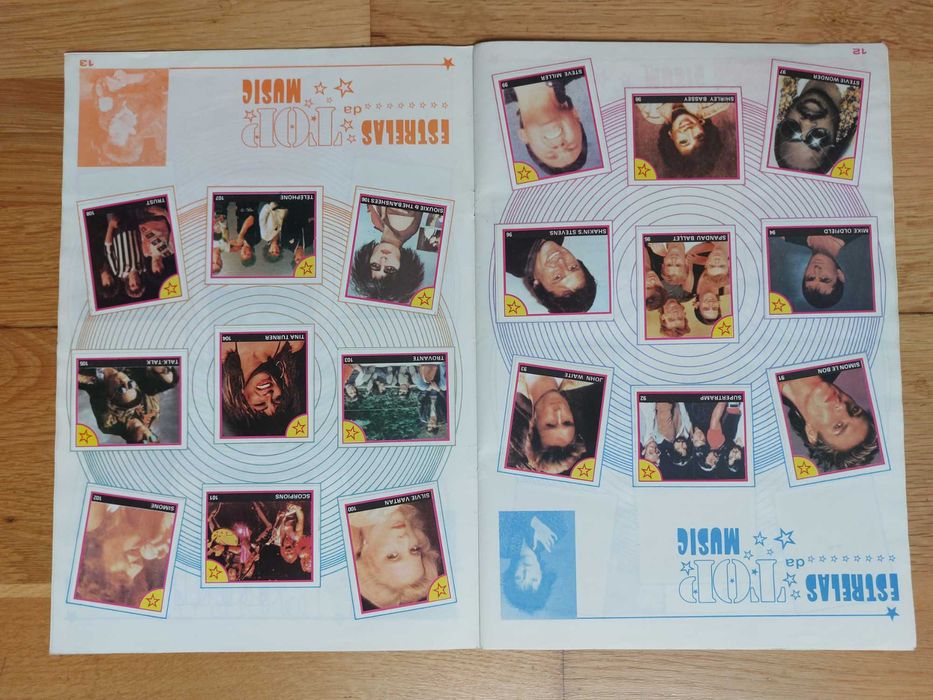 Caderneta de cromos "Estrelas da Top Music" - Completa