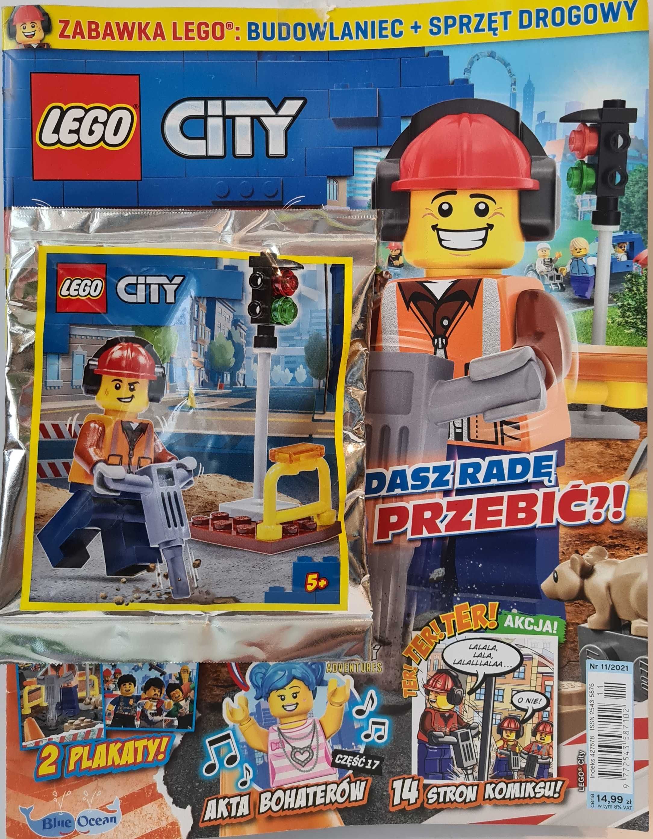 3 magazyny LEGO CITY 2021/2022 wywrotka, walec ,wiertarka, ubijarka