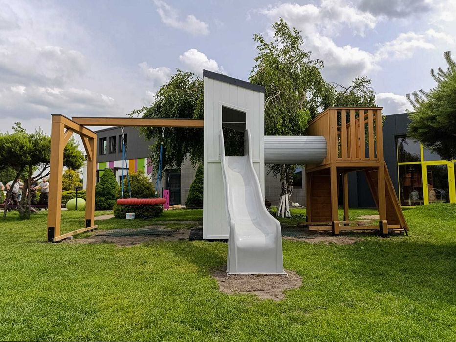 Drewniany PLAC ZABAW - wieżyczka DOMEK dla dzieci PZ26